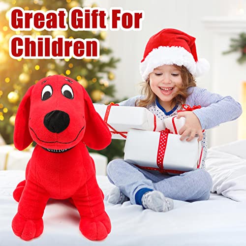 12 Inch Red Plush Dog Toy Stuffed Animals Dog Plushie Doll Sitting Puppy Dog Pillow Kids Boys Girls Birthday Gift Educational Toy (Red) #TOP4