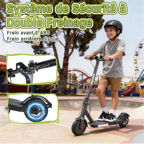 Trottinette électrique 350W avec double frein E-ABS et disque - 4