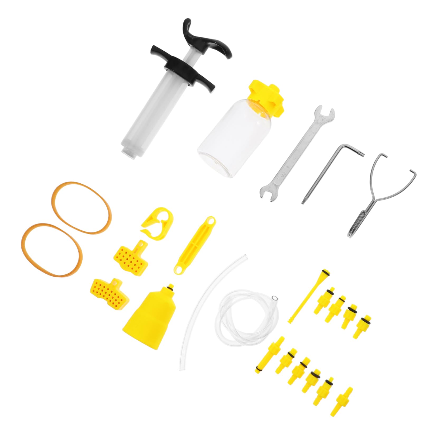 GANAZONO 1Set Bicycles Brake Oil Refill Tool Kit Brake Oil Bleed Kit for Durable with High Volume Hose and Clamp Handy for