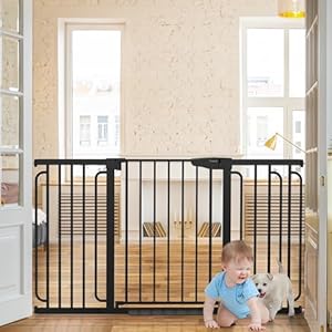 Extra wide baby gate for stairs