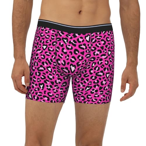 Men's Boxer Briefs Leopard Print Underpants Non Slip Breathable Christmas Flamingo Underwear for Men S-XXL2
