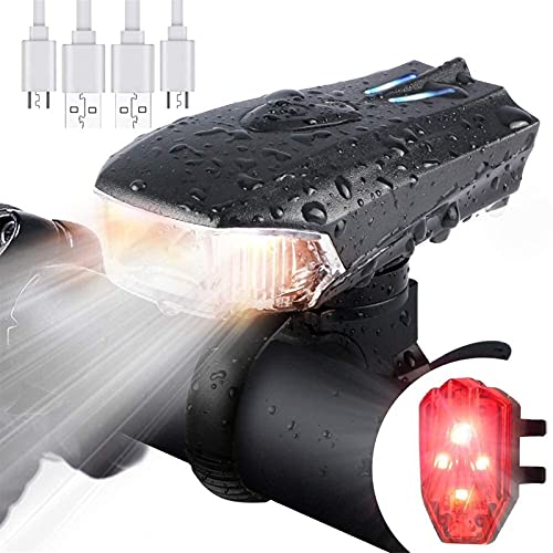 Luces de bicicleta recargables USB XMING impermeables LED 2