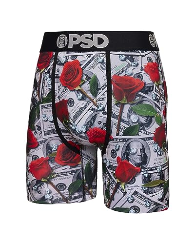 PSD Men's Cash & Roses Boxer Briefs, Multi, XL