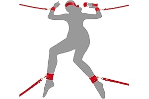UTIMI Under Bed Bondage BDSM Kit with Wrist and Ankle Cuffs, Blindfold,...
