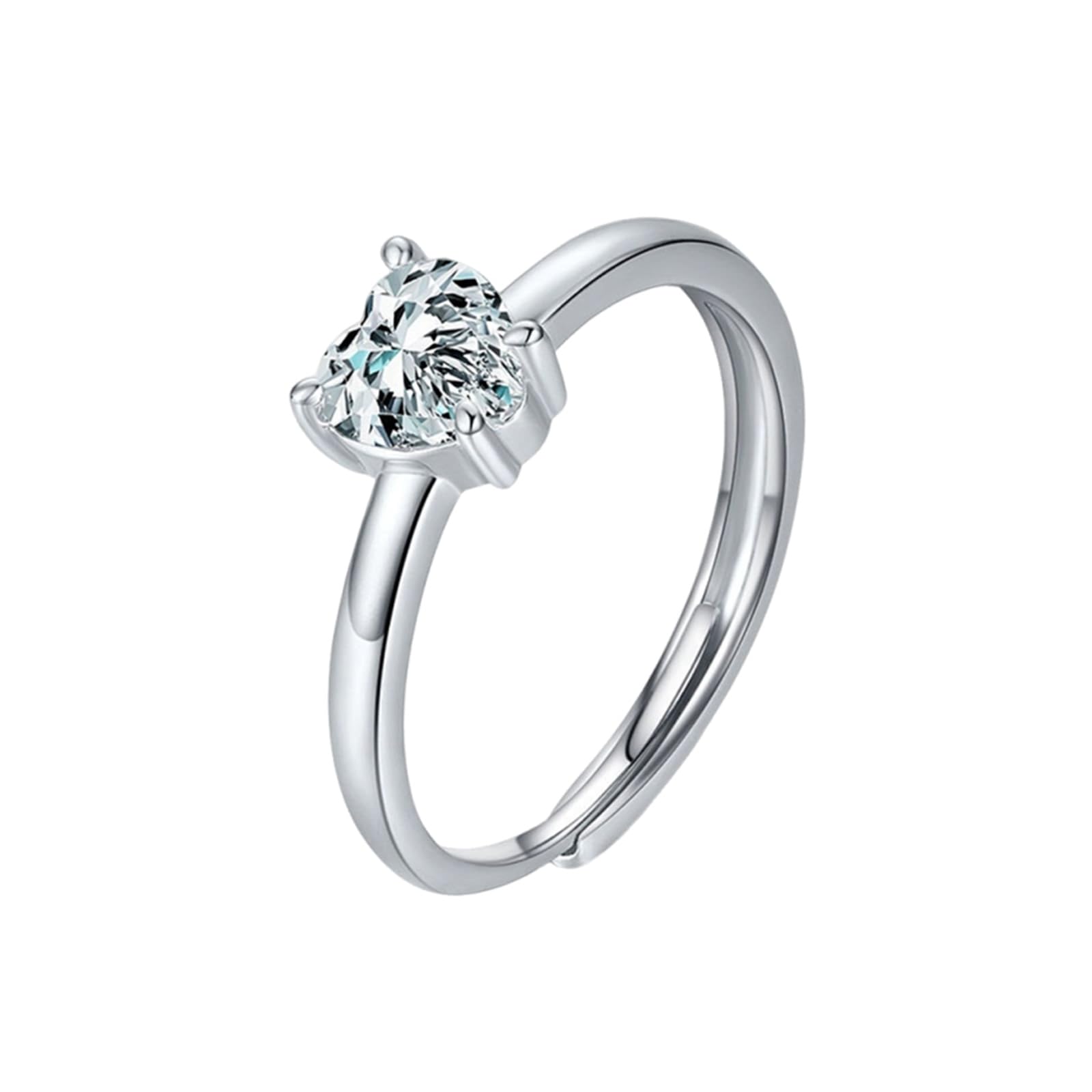 Bijoux Femme Argent Alliance Mariage Or Blanc 9K/14K Au375/Au585 6X6mm Moissanite pour Sœur Lesbienne