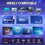 BPAKDU External CD/DVD Drive for Laptop, DVD Player for Laptop, 8 in 1 USB 3.0 Ultra-Slim Portable, CD Burner External Disk Drive Optical Compatible with Desktop Mac,Windows 11/10/8/7 Linux - Image 3