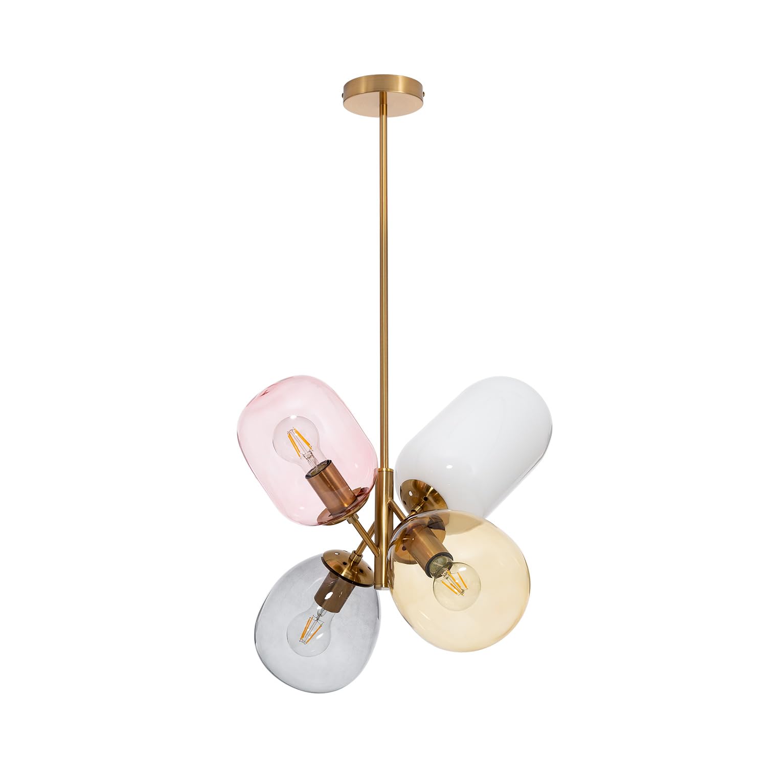 Suspension Noir LEDKIA LIGHTING - Suspension Papallona | Moderne | Luminaire Plafonnier Suspendu | Compatible Ampoule LED E27 | Idéal Cuisine Et Chambre Lustre Salon