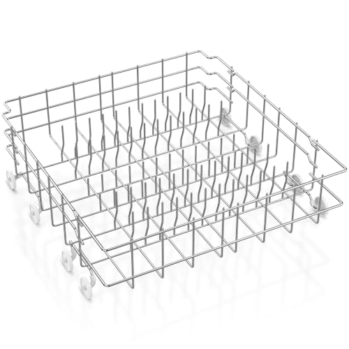 UPGRADED 808602302 Dishwasher Lower Rack Replacement Compatible with Kenmore Frigidaire Dishwashers Rack 5304535768 Frigidaire Lower Dishrack Assembly With 154174501 Dishwasher Wheels Lower Racks Part