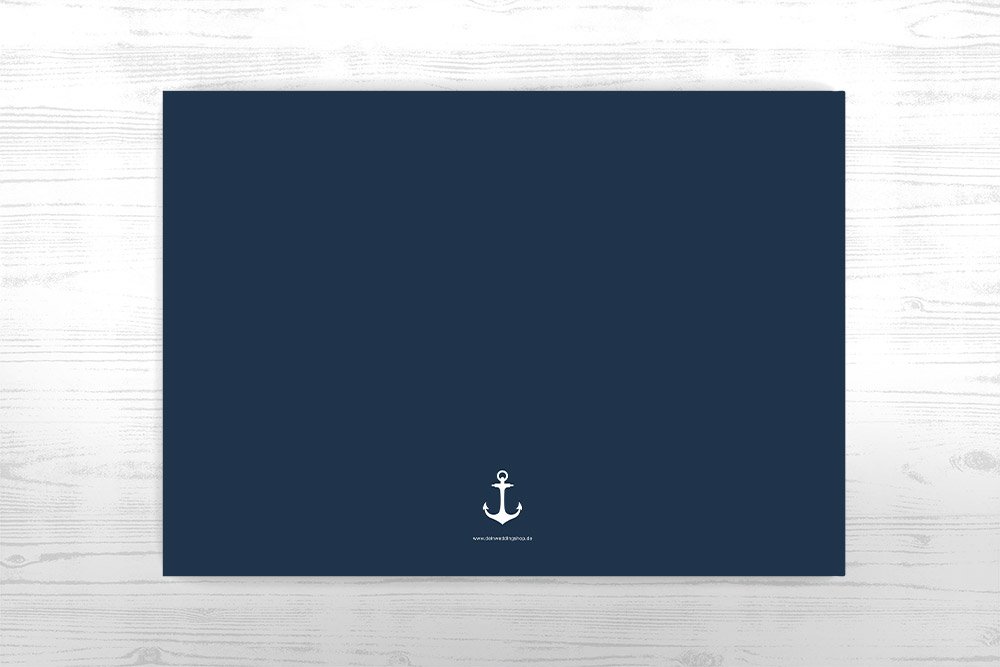 Gästebuch Hochzeit – Personalisiert – Blanko – Maritim Anker – Hochzeitsalbum Hochzeitsbuch Hochzeitsgästebuch (blau/türkis)