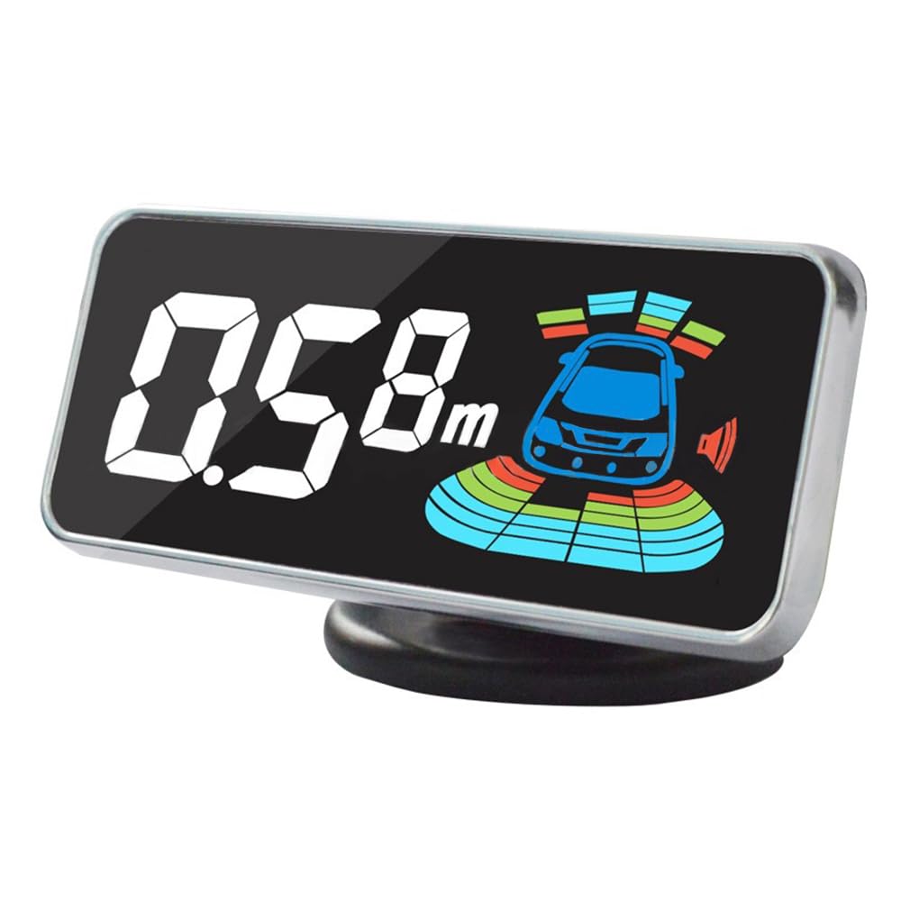 Sistema radar di retromarcia per auto, kit sensore di parcheggio, cicalino di allarme e promemoria vocale, display a LED con allarme posteriore automatico, sistema di monitoraggio di guida