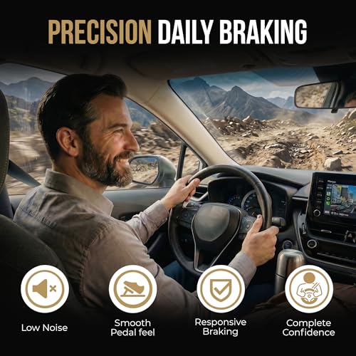 Image of MAX Advanced Brakes Brake and Rotor Kit Front and Rear for 2015 to 2023 Nissan Murano 2013 to 2020 Nissan Pathfinder, Infiniti QX60, 2013 Infiniti JX35, Rotors and Pads, Carbon Ceramic, Drilled Rotors