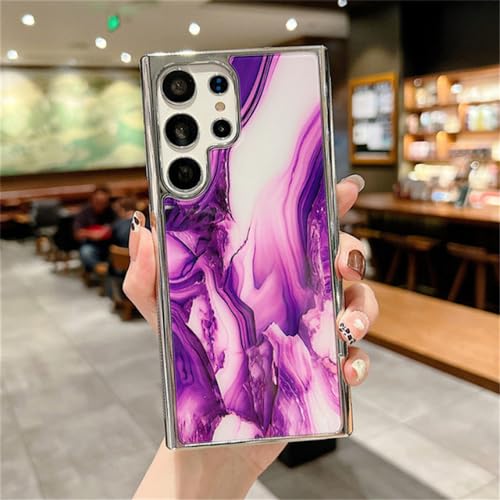 Coque antichoc Samsung S23 Ultra carrée marbre protège objectif S22