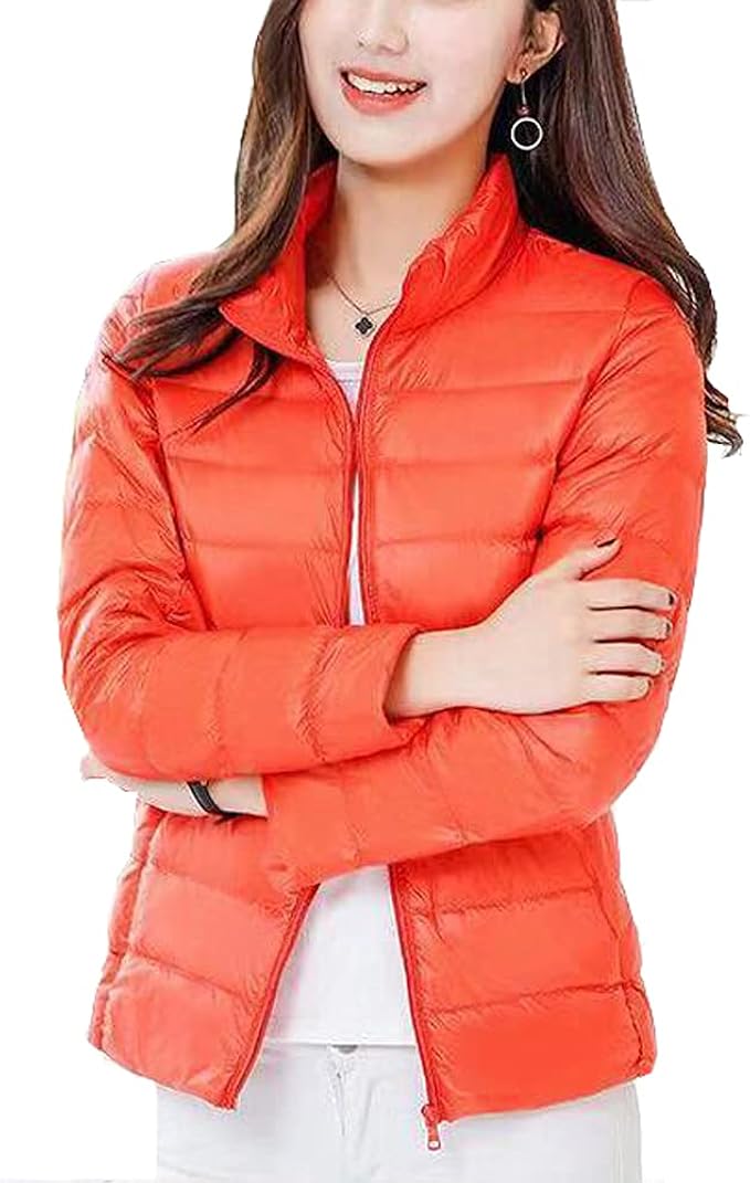 Amazon Minnuo ダウンジャケット レディース ダウン90 軽量 暖かい 防水 防風 防寒 多色 シンプル 収納ポッチ付き カジュアル 立て襟 ダウンコート コート ジャケット 通販
