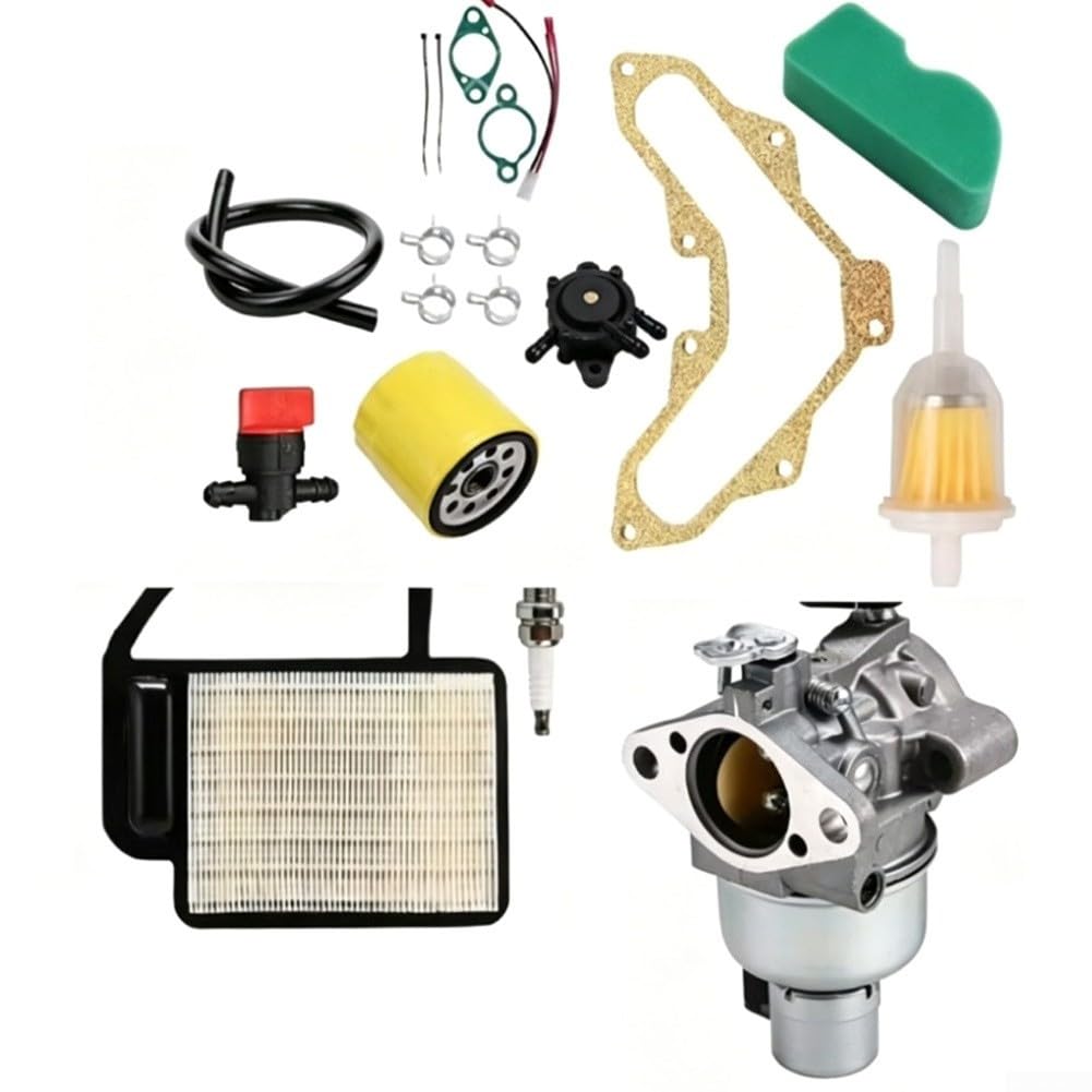 Para carburador Courage para cortacésped, incluyendo juntas de filtro de aire de tubo de combustible, bomba de combustible y válvula de cierre de combustible