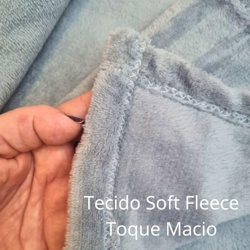Manta para Cachorro e Gato, Soft Fleece, Cobertor Quentinho e Confortável, Tam 100cm x 80cm (Cinza)