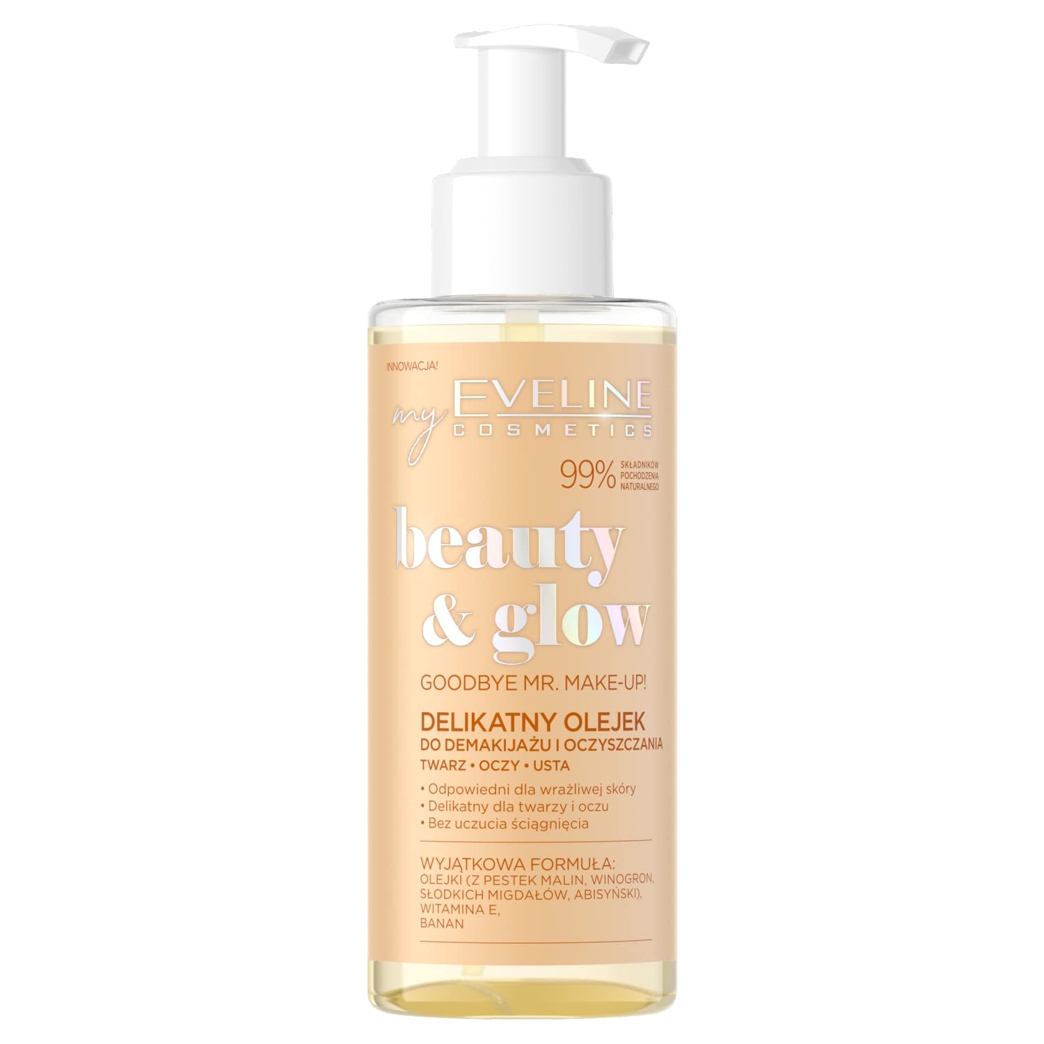 Eveline Beauty & Glow Delicate Make-Up Removing & Cleansing Oil – 145ml | Removes Waterproof Makeup | Nourishing & Moisturizing Face, Eye & Lip Cleanser-image-45