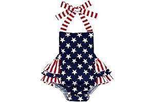 4th of July Romper for Baby Girls Star-Spangled Delight