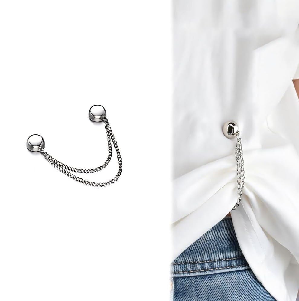 Stylish Shirt Tightener Buckle for Women, Adjustable Waist Clip Chain Accessory for Loose Tops, Shirts, T-Shirts, Dresses and Fashion Clothing Styling-image-38