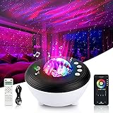 Altavoz Bluetooth y sincronización con música: también puede conectar el proyector de luz a través de Bluetooth y reproducir su música favorita. Otra función sorprendente es que la luz parpadeará con el ritmo de la música si enciende el control por voz. Ciertamente, esto llevará a la fiesta a un nuevo clímax