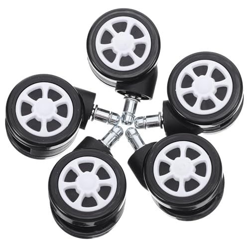 DECHOUS 5個オフィスチェアキャスター 静音転スイベルホイール 耐荷重強化設計 多用途対応デスクチェア 作業椅子用 硬質床材保護