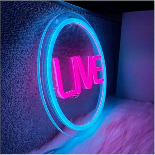 Lampe néon Live LED cercle bleu dimmable de 23,5 cm - 4