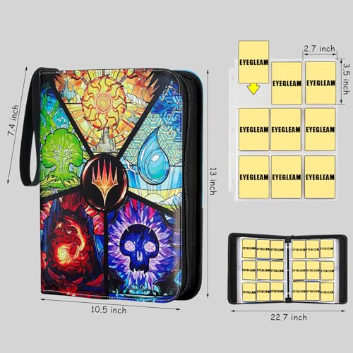 Image of Card Binder for MTG /TCG,9 Pocket Trading Card Binder for YGO /PTCG,Holds 720 Cards,Collector Card Album for Standard Game Cards,Toys Gifts