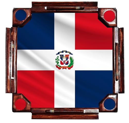 Mesa de Dominó Bandera Dominicana - Para Interior y Exterior