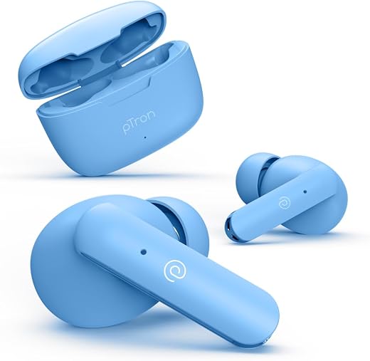 pTron Bassbuds Duo in-Ear Wireless Earbuds, Immersive Sound