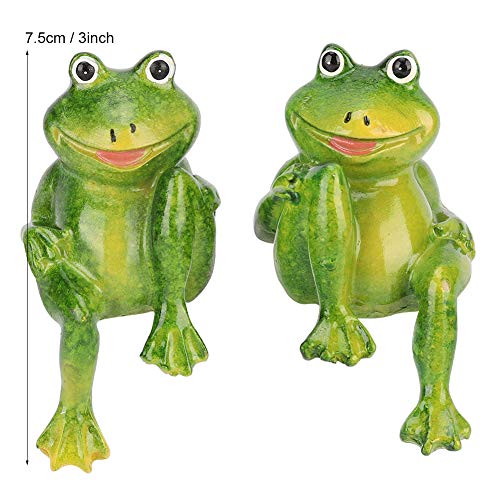 Nimomo 2pcs Resin Decoration Durable Resin Frogs Statue Outdoor Garden Decoration Sculpture For Home Desk Garden Ornament - Image 4