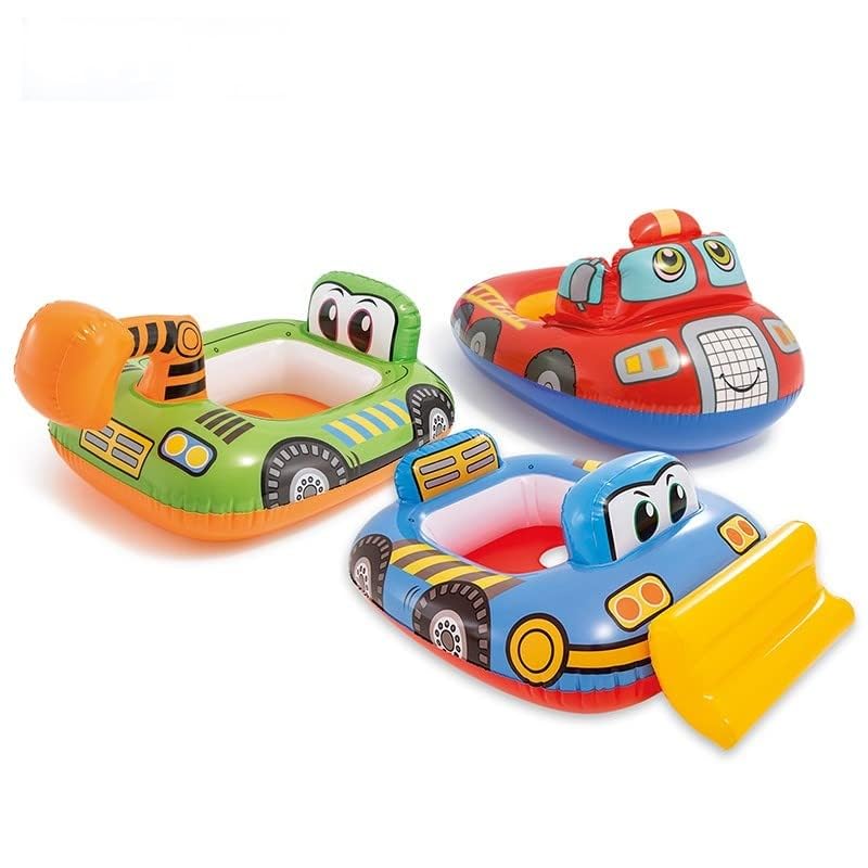 Image of 74x58cm Plactic Swim Float with Seat and Backrest for 1-2 Years Old Kids | Inflatable Car Floatie Kiddie Floats Pack of 1