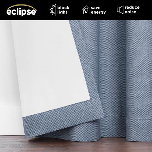 Eclipse Larissa 100% Blackout Grommet Curtain, 63 x 50, Sky Blue