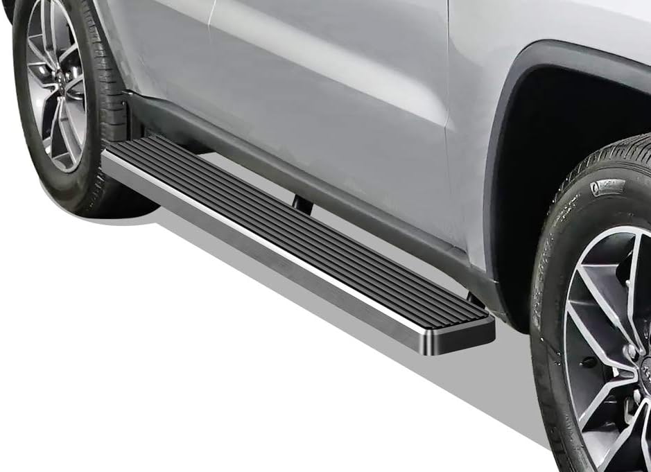 APS Running Boards 6in Compatible with Jeep Grand Cherokee 2011-2021 (Include 22 WK)(Exclude Limited X & High Altitude & Summit & SRT & SRT8 & Trackhawk & Trailhawk) 304 Stainless Steel Nerf Bars