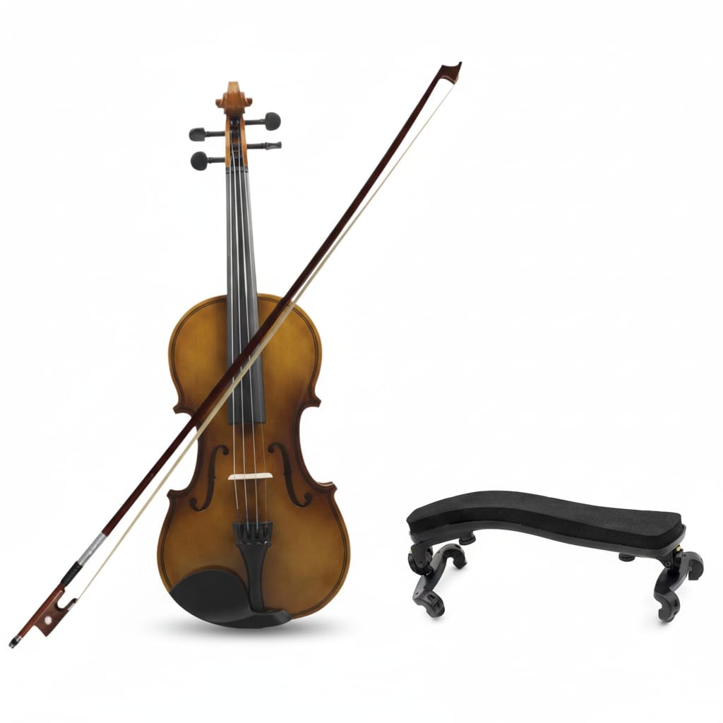 Violon de Taille Standard, pour Débutants, Enfants et Adultes, étui Rigide, Instrument à Cordes En Bois, Violon, Cadeau D'anniversaire, épaulière