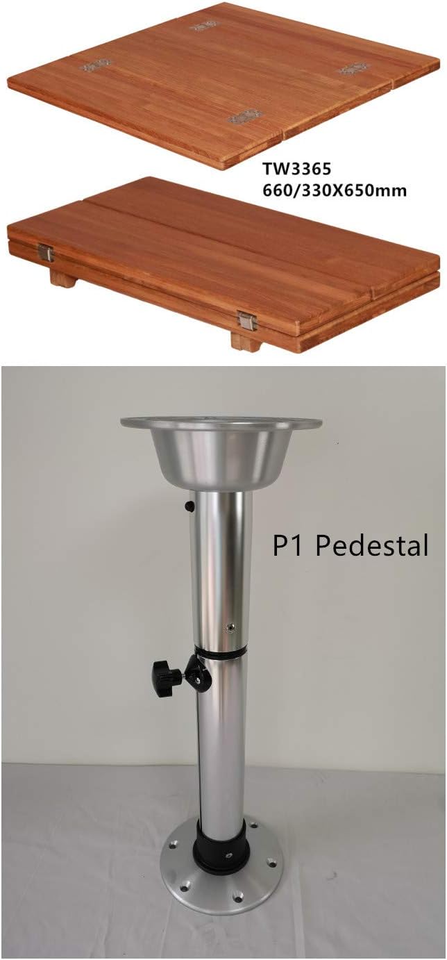 JZ Folding Wing Plain Teak Table Top 660/330X650mm 960/480X890mm Marine Boat RV (TW4889)