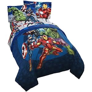 Jay Franco Marvel Avengers Blue Circle Bed Set Full