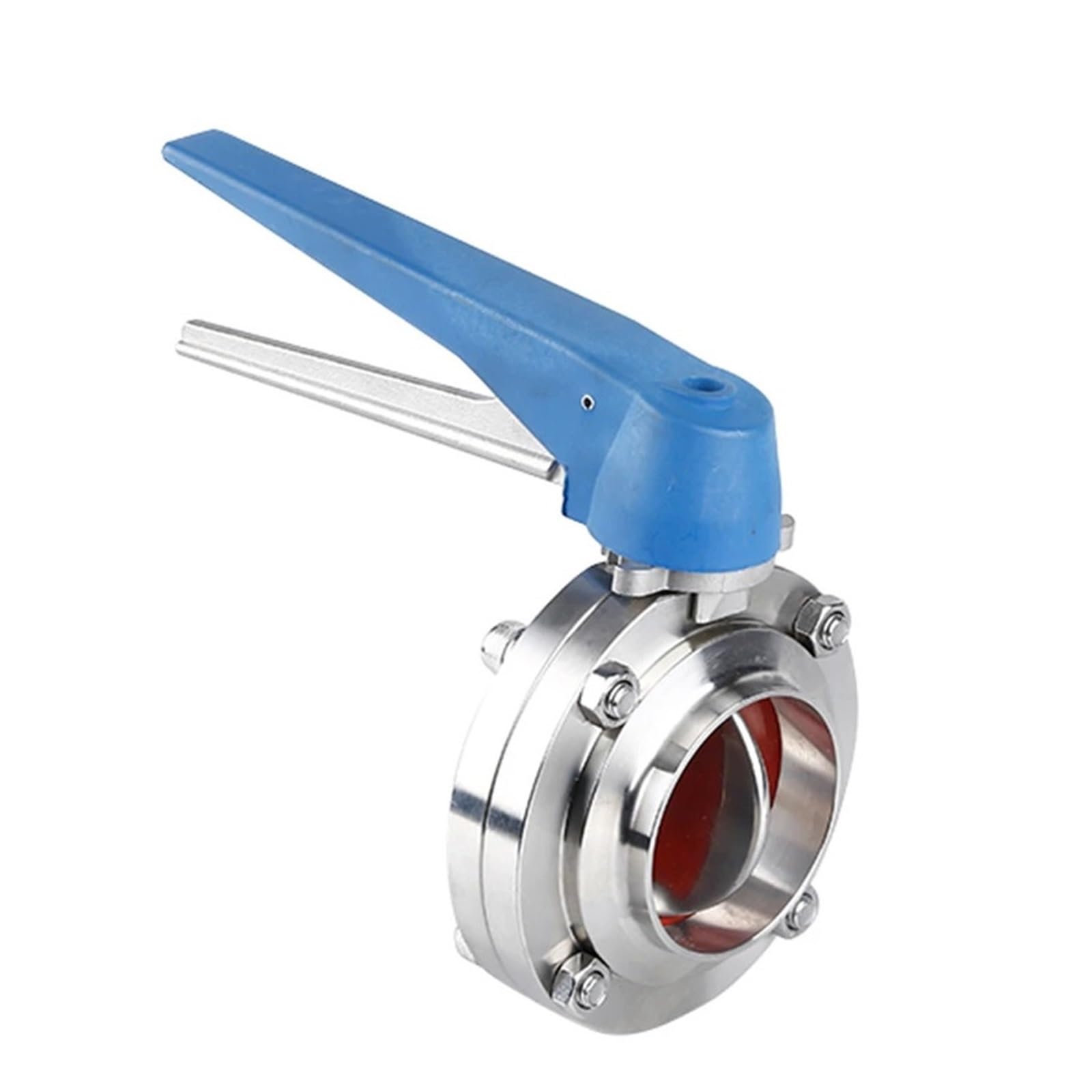 BALYDLUL 4" Sanitary Stainless Steel 304 Welding OD 102MM Multi-Position Handle Butterfly Valve