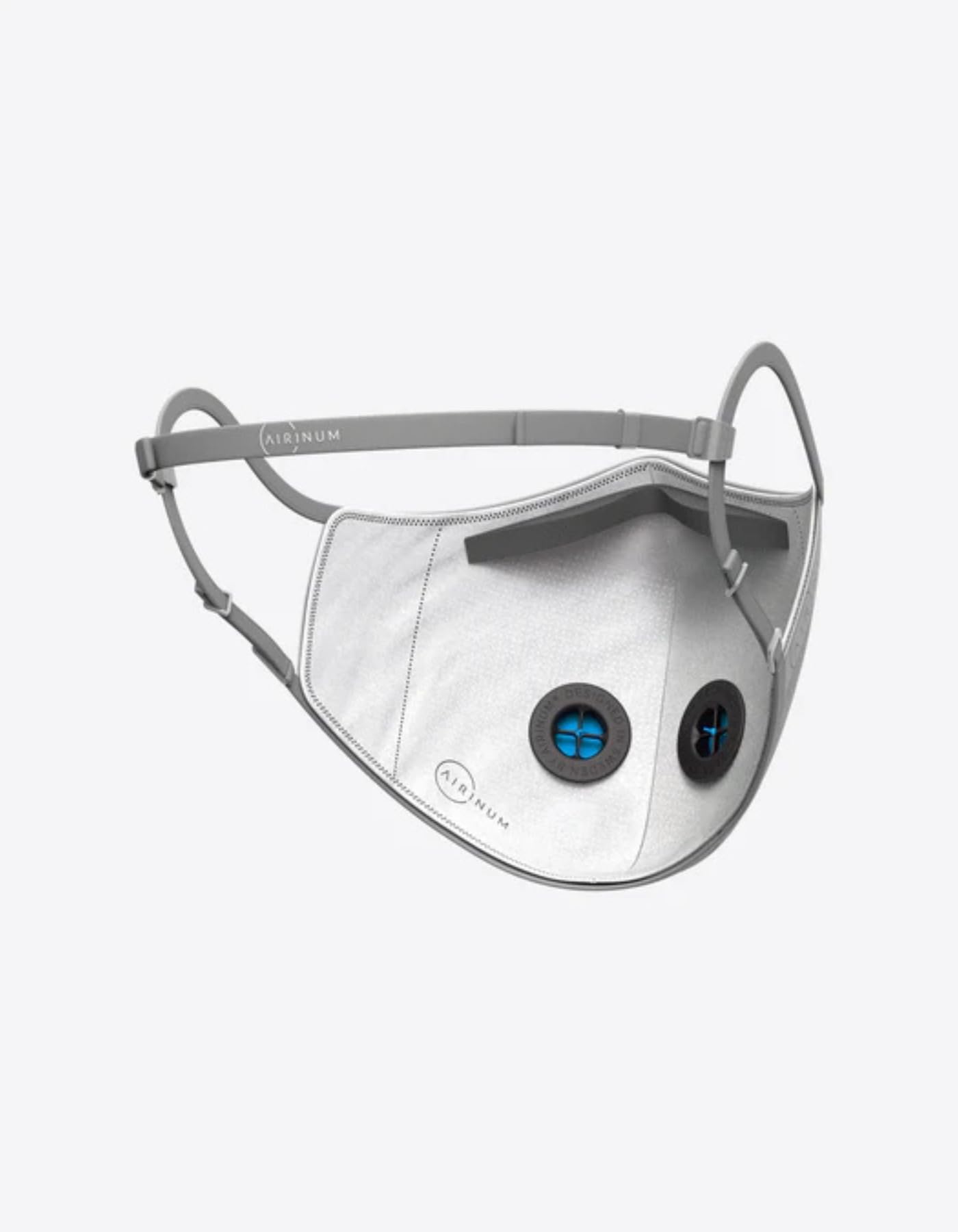 Airinum, Urban Air Mask 2.0 Masque Anti-Pollution, Masque de Protection Respiratoire Réutilisable et Ajustable Contre la Pollution Atmosphérique, les Allergènes et les Bactéries - Quartz Grey L