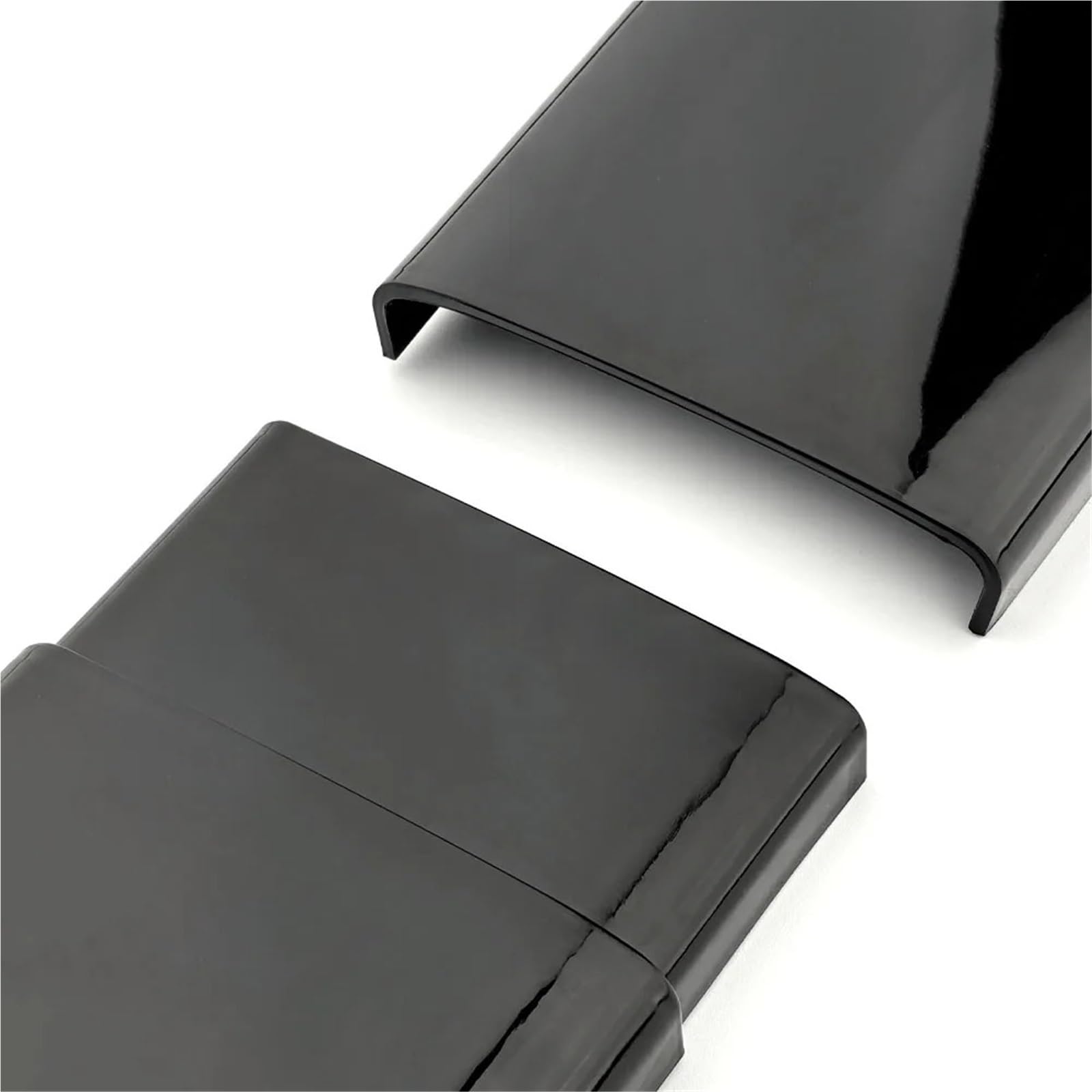 Jupes Latérales Extensions De Bas Caisse Universelles Noires 2, M pour Voiture Séparateurs Pare-Chocs Et