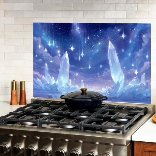 Image of Crystal Fantasy Kitchen Backsplash Peel and Stick, 35.4x23.6 in