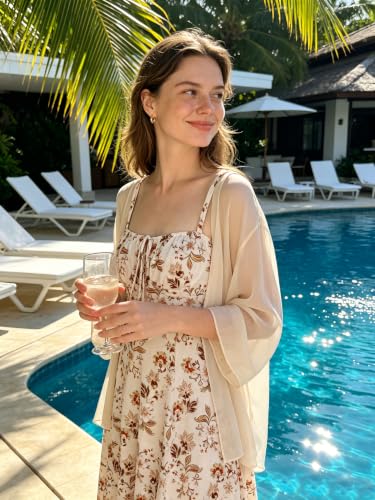 Image of YATHON Women's Summer Midi Corset Boho Dresses Spring Casual Floral Spaghetti Straps Lace Up Dress Flowy Aline Beach Sundress