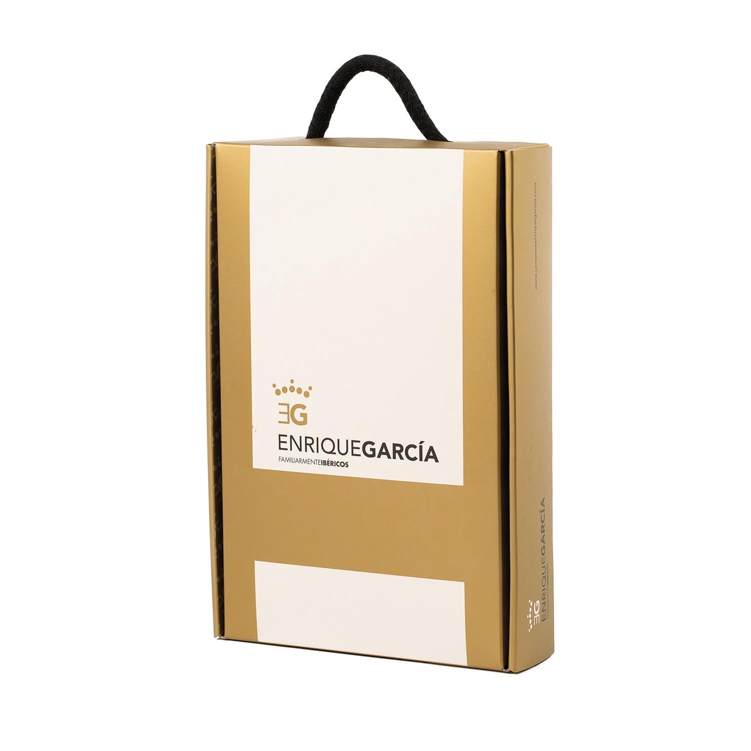 ENRIQUE GARCÍA - Surtido Embutido Ibérico, Caja Regalo con Medio Chorizo y Salchichón Extra, Medio Lomo de Cebo de Campo 75% Ibérico 650 g Aprox Cada Uno
