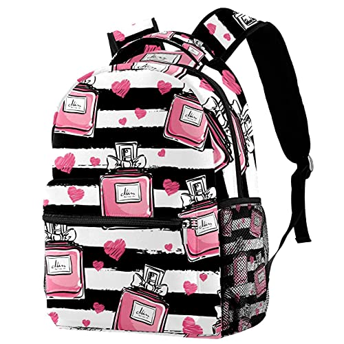 Sac à dos de voyage rose pour fille et garçon avec porte-gourde