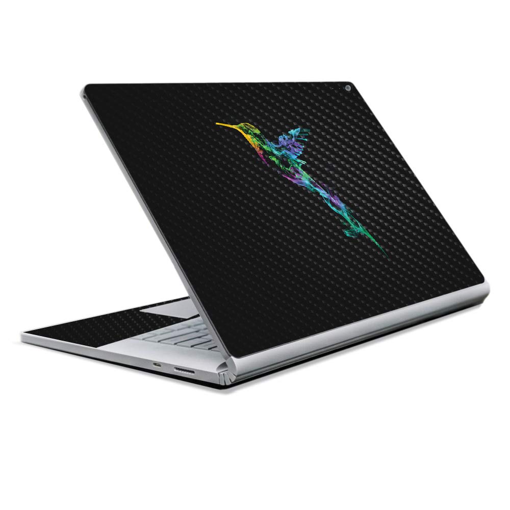 MightySkins Carbon Fiber Skin for Microsoft Surface Book 2 13" (2017) - Strange Smoke,Protective, Durable Textured Carbon Fiber Finish,Easy to Apply, Remove, and Change Styles,