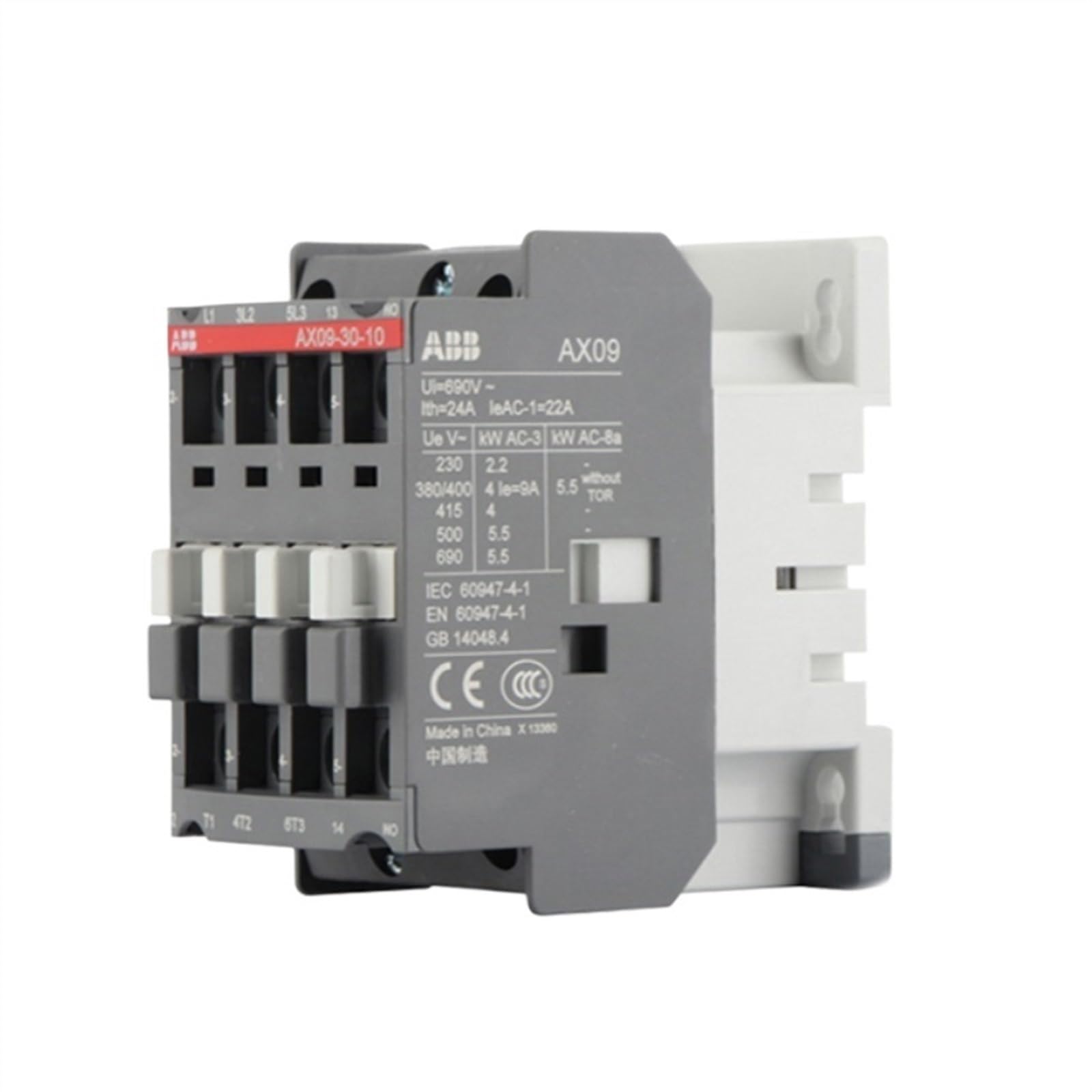 KNIUWMBMH Contactor AX09-30-10-80 AC24V AC36V AC110V AC220V AC380V(Ax09-30-10-80 Ac380v)