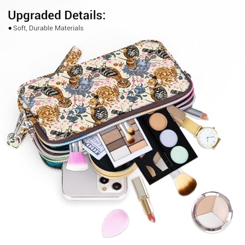 Image of BIAOTIE Large Capacity Wristlet Wallet - Women Printed Nylon Waterproof Handbag Clutch Purse