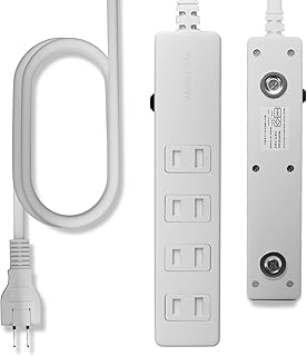 SUCCUL 電源タップ 5個口 2ピン 1.8m マグネット付き 過電流ブレーカー ほこり防止シャッター PSE認証済み スイングプラグ トラッキング予防 コンセント タコ足 延長コード