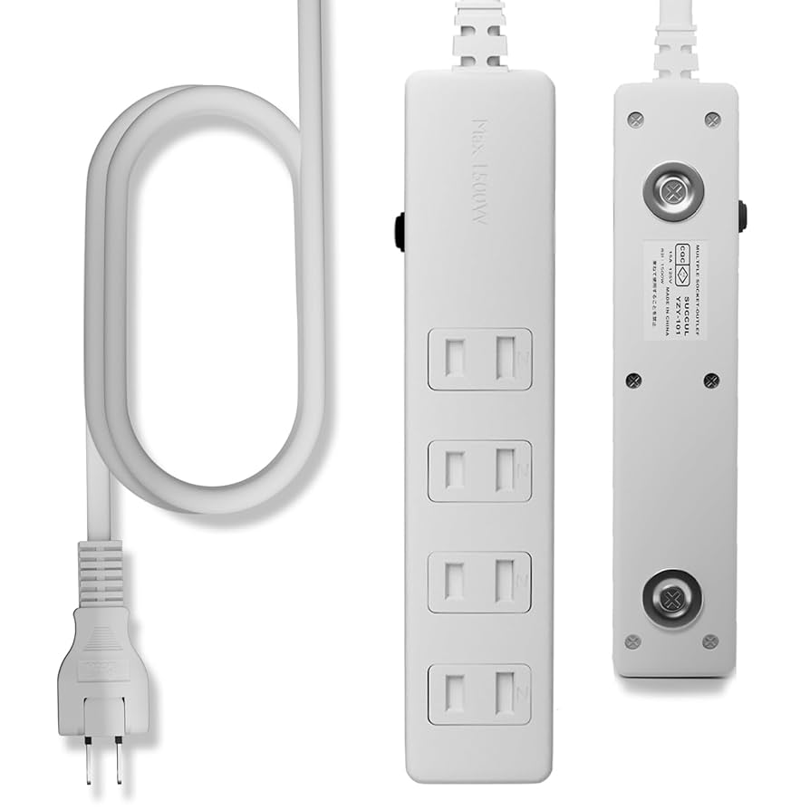 ヒーター用電源1m コンセント Amazon.co.jp: SUCCUL 電源タップ 5個口 2ピン 1.8m マグネット