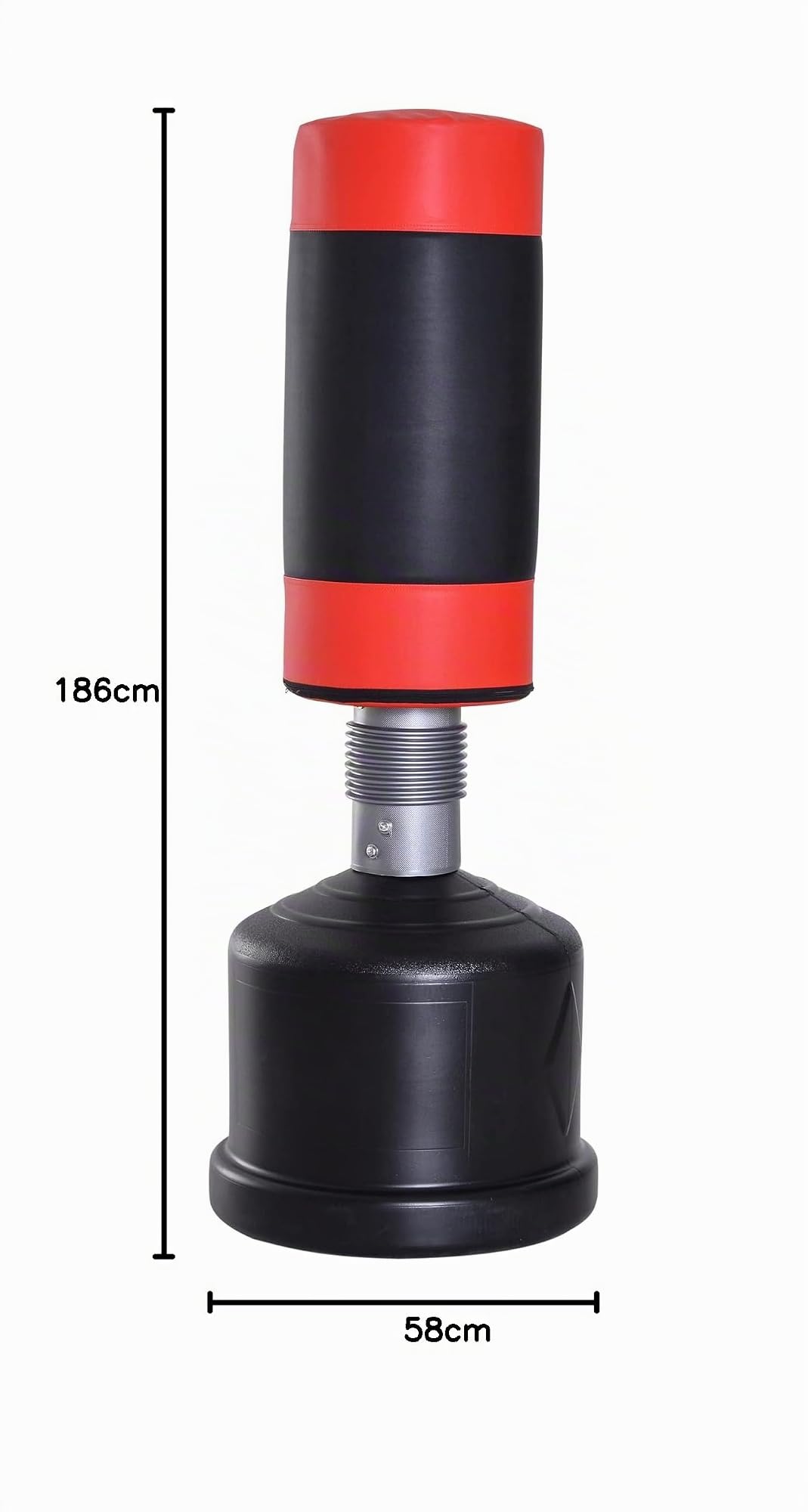 HOMCOM Standboxsack Boxpuppe 158-186 cm Höhenverstellbar NEU Schwarz