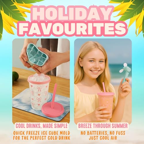Ensemble d'accessoires de vacances d'été pour adolescentes, gobelet design et soins - 4