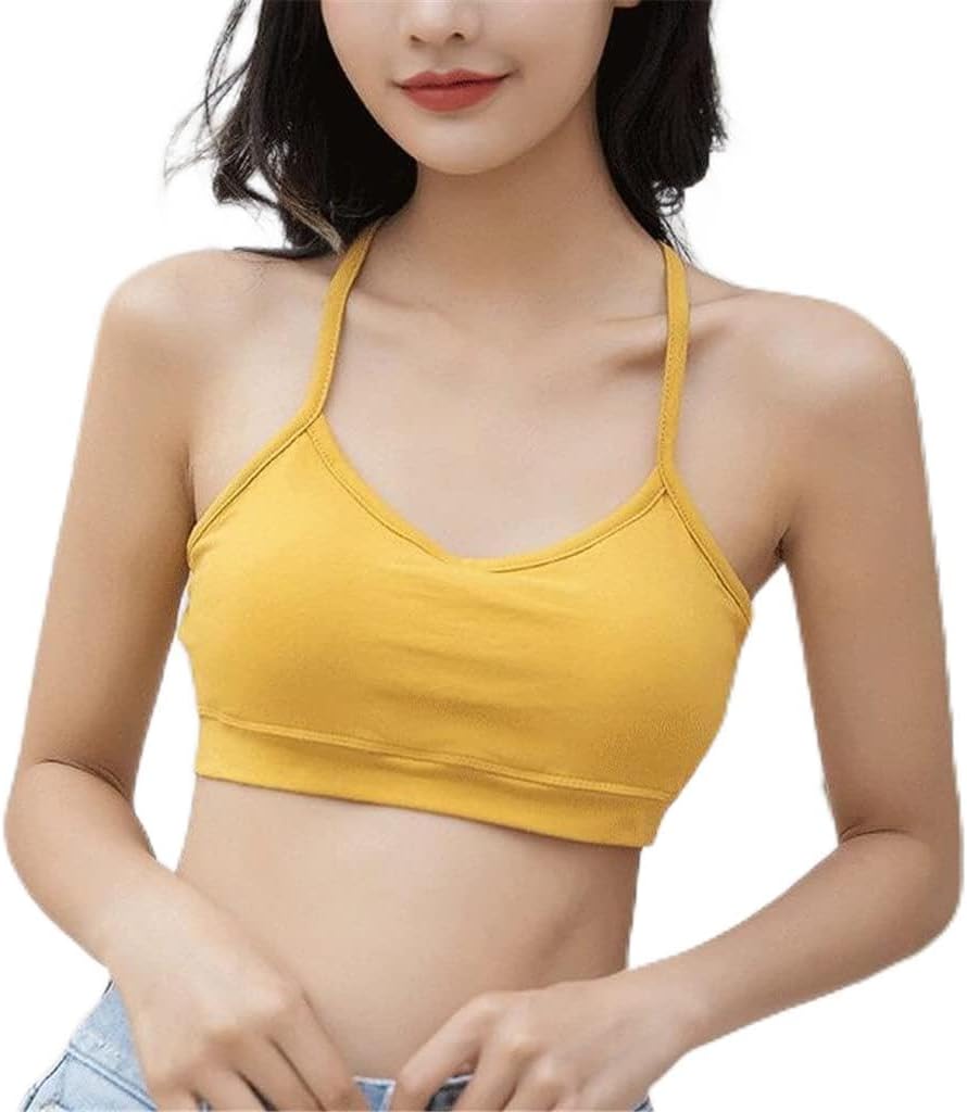 Thin Candy Color Beautiful Back Underwear Women's Cotton Wrap Chest Cross Tube Top Bra